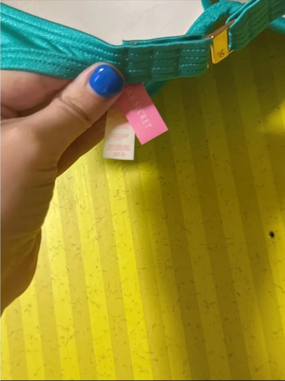 Victoria's Secret Teal Halter Push-Up bikini top